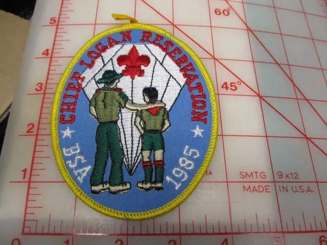 1985 Chief Logan Reservation collectible camp patch (b46)