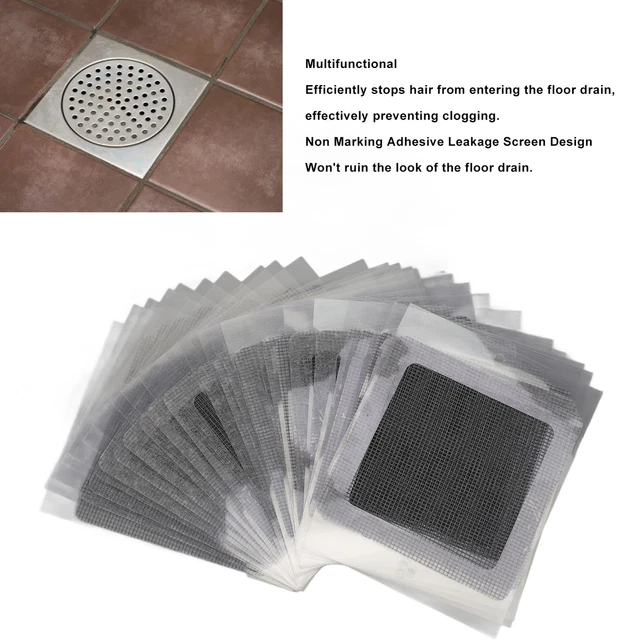 25PCS Set Drain Hair Catcher Mesh Sticker Drain Hair Catchers Mesh Sticker AS