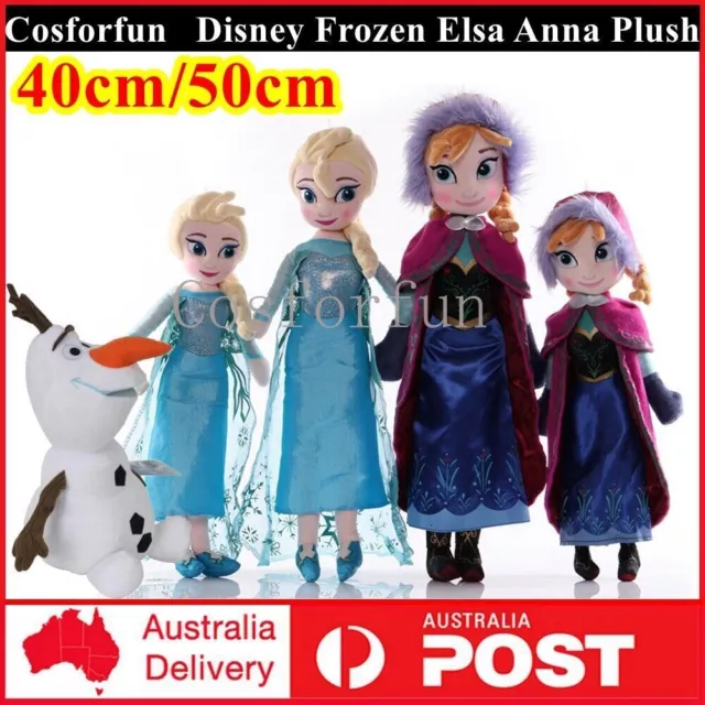 40&50CM Disney Elsa Anna Olaf Adventure Plush Toys Soft Stuffed Doll Kids Gifts