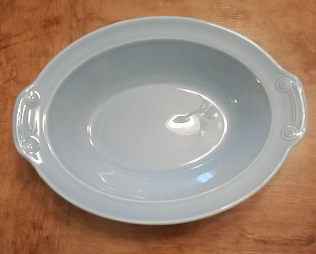 Vintage LuRay TS&T Pastels Windsor Blue Oval Vegetable Baking Bowl