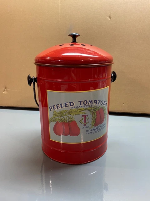 World Market Countertop Compost Bin Red w/ 9 Charcoal Filters