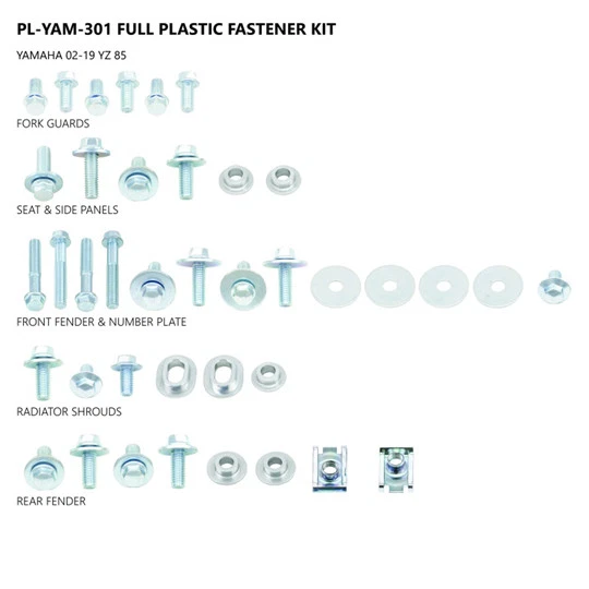 Kit Visserie Complet Plastiques BOLT - YAMAHA YZ/YZF