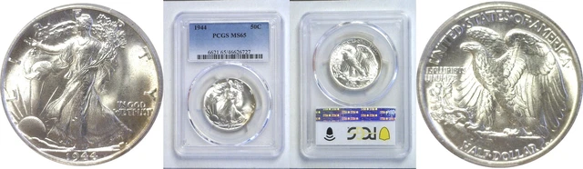 1944 Walking Liberty Half Dollar PCGS MS-65