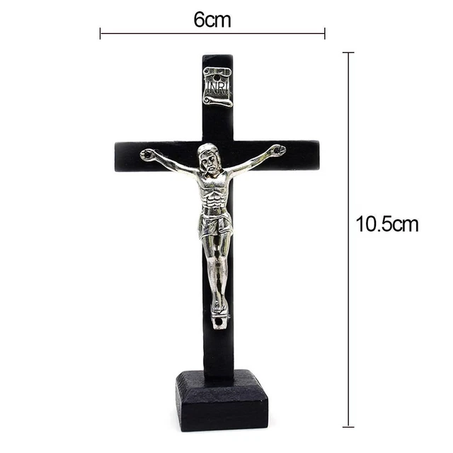 Hozaenwa Stehendes Kristall Kreuz,15 Cm Tischdekoration Christliche