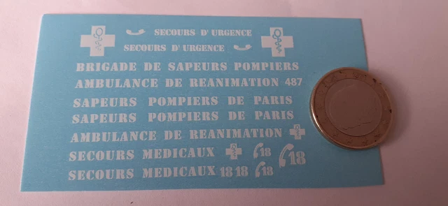 Décalcomanie Blason De Pompier échelle 1/43 - Occasion Origine France