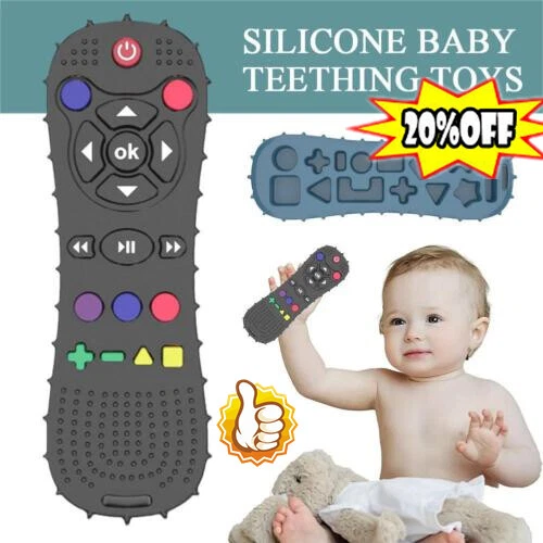 Baby Teething Toy TV Remote Control Shape Chew Toys Teether Silicone Soothe Toy