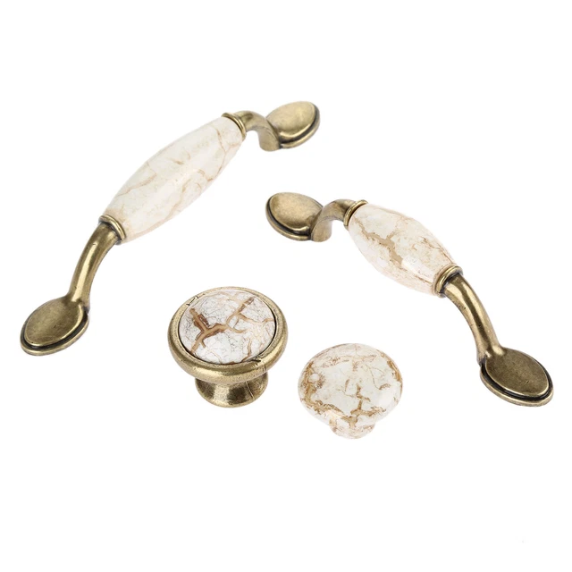 Ceramic Kitchen Cabinet Cupboard Drawer Knobs Closet Door Pull Handles Hardware