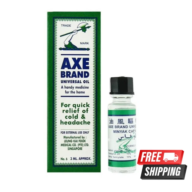 Aceite universal Axe Brand alivio rápido y rápido para el resfriado y el dolor de cabeza 10 ml