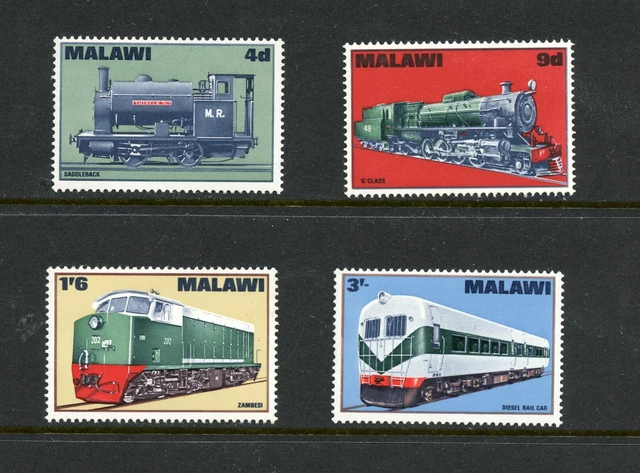 R1252 Malawi 1968 Züge Lokomotive 4v. MNH