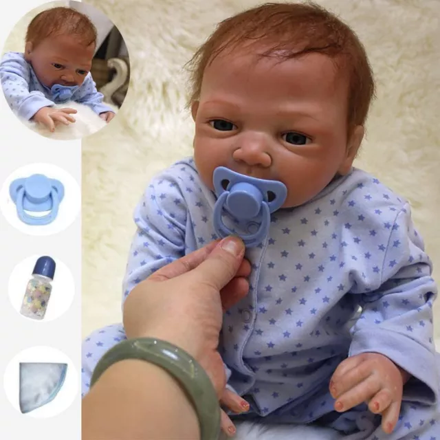 20" Reborn Baby Dolls Realistic Silicone Vinyl Handmade Newborn Doll XMAS Gift
