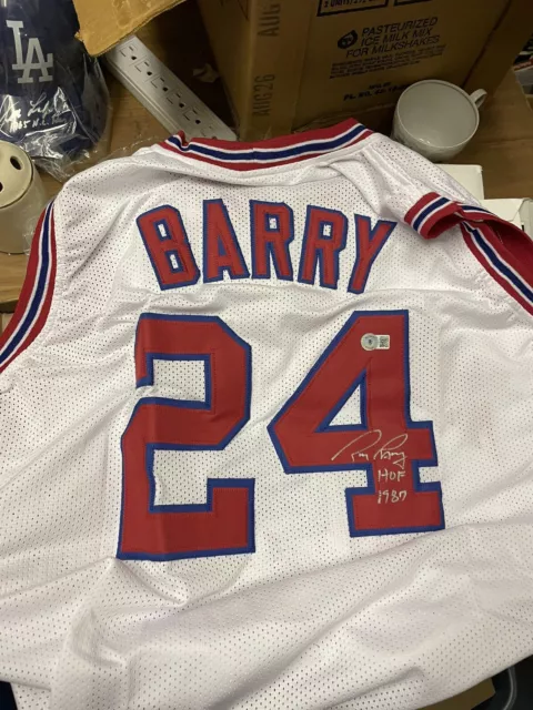 rick barry auto jersey with coa
