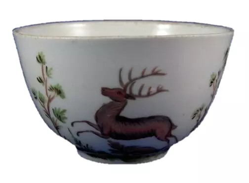 Antique 18thC Wallendorf Porcelain Deer Scene Scenic Cup Porzellan Tasse German