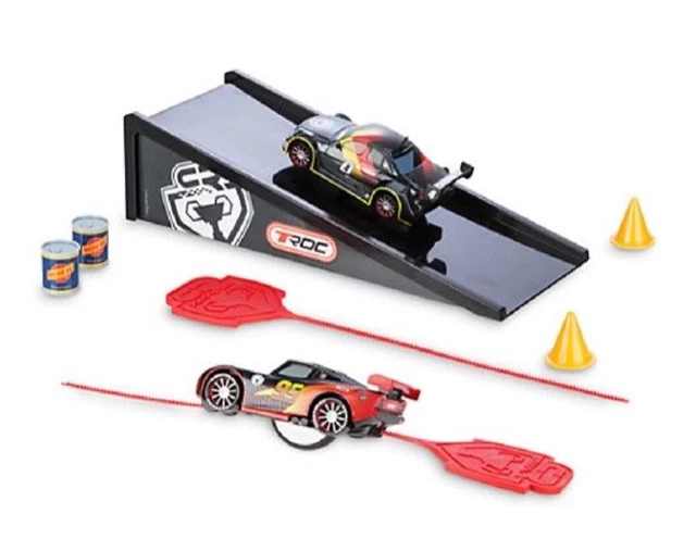 DISNEY PIXAR CARS McQueen And Max Rip N Release Stunt Set Racing Car ...