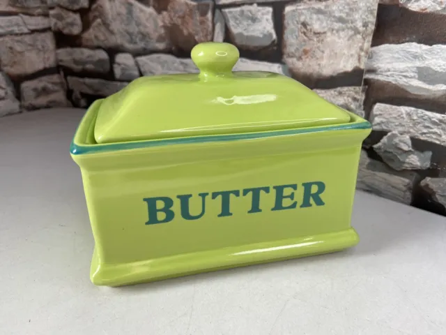 Premier Housewares 1998 Covered Butter Dish Green