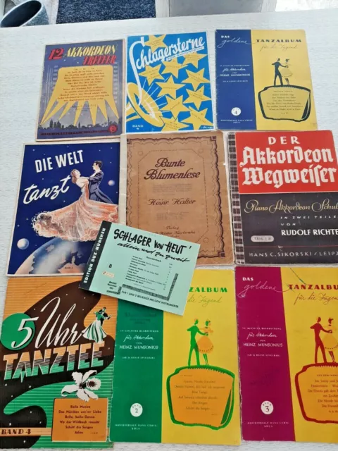 Noten Songbooks Notenhefte Musikhefte  für Akkordeon alte Hits Schlager