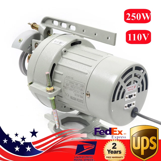 CLUTCH MOTOR FOR Industrial Sewing Machines 250W, 110V 3450RPM with