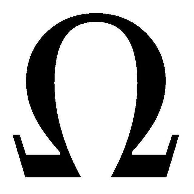 Omega Sticker - Buy 1 Get 1 Free - Omega Symbol Decal - Choose Color Size