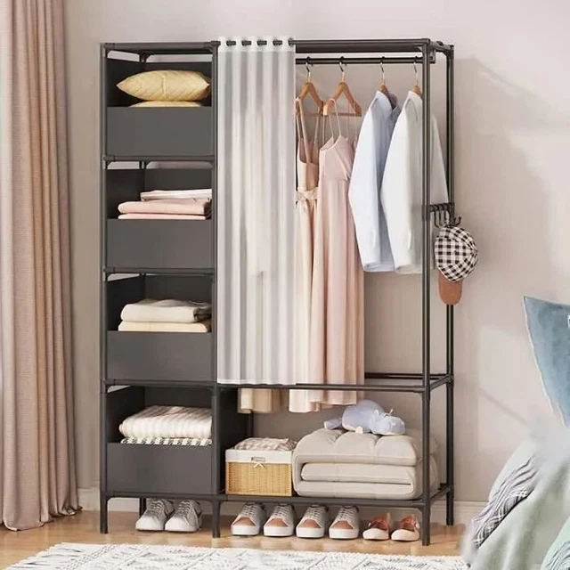 ARMOIRE DE RANGEMENT Chambre FREOSEN - Penderie Garde-Robe EUR 62,99 - FR