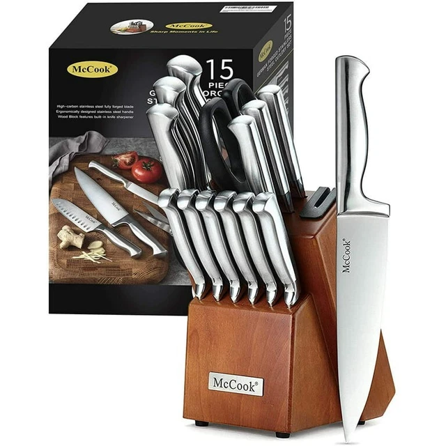 ***McCook MC29 15 Piece Stainless Steel Knife Set