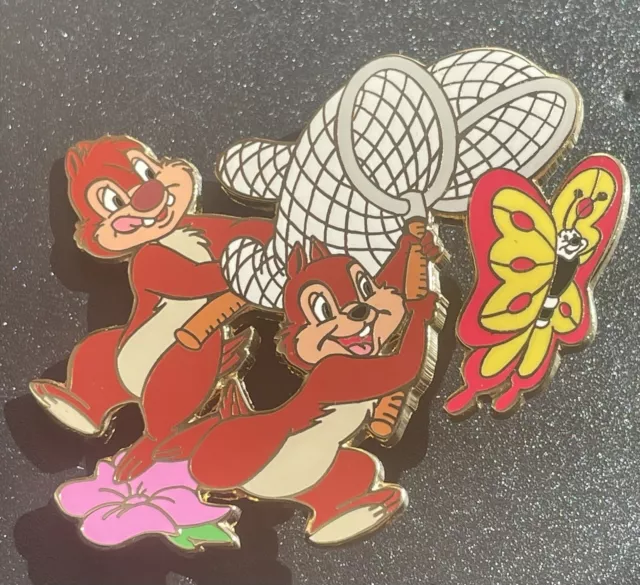 Disney Auctions Chip and Dale Pin Catching Butterflies LE 1000