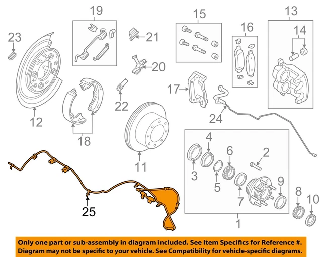Shome-auto ABS Rear-Sensor Wire – Direct Replacement – 8951660300