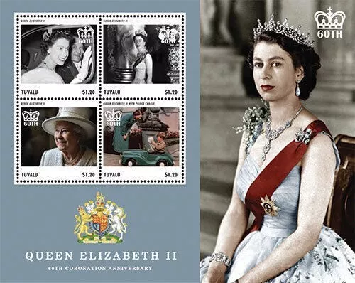 Tuvalu 2013 - 60th Anniversary, Queen Elizabeth II Coronation Sheetlet - MNH