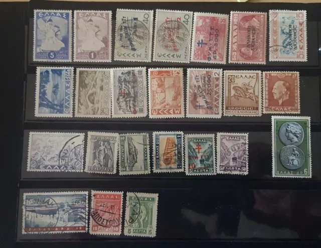 A Nice collection  of 24 diff. used postage stamps of Greece issued after 1911