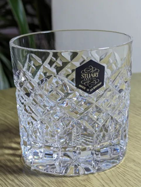 Vintage Stuart crystal Blenheim whisky tumblers  3 1/4" superb 8oz signed 1sts