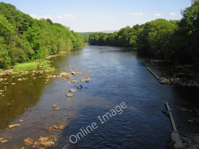Photo 6x4 River Wye in June from the Llanstephan suspension bridge, showi c2010