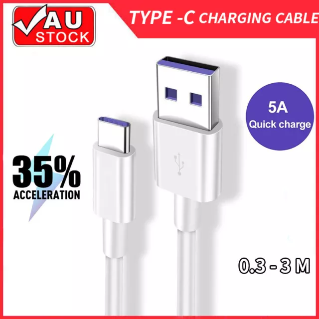 USB to Type C Charger Cable Fast Charging Data Cord for Samsung 3M 2/1M 0.5/0.3M