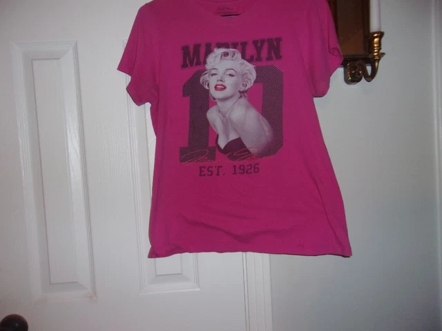 Marilyn Monroe LARGE PHOTO GRAPHIC PINK TEE SHIRT SZ XL  YOUTH
