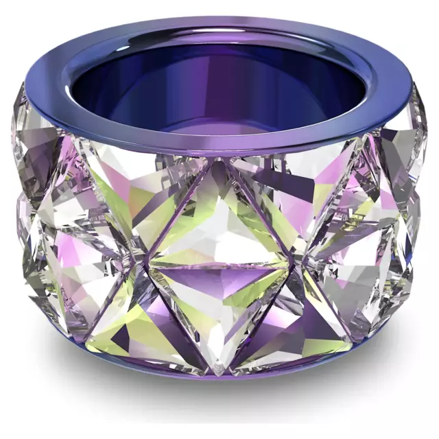 Swarovski Curiosa cocktail ring Triangle cut Purple Size 55 5599928 New Box$225