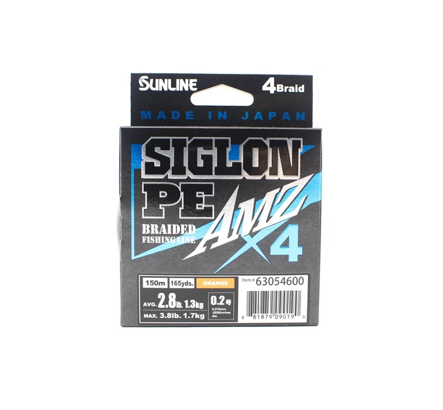 SUNLINE P.E LINE X4 Siglon AMZ 150M P.E 0.2 2.8LB Orange (0190) EUR 29 ...