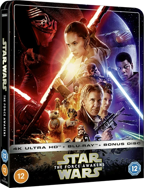 Star Wars : The Force Awakens Steelbook Blu-ray 4K + VFF Zavvi Neuf Sous Blister