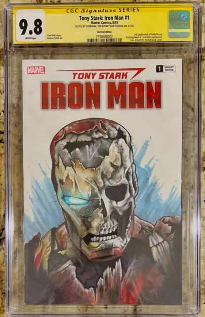 Tony Stark Iron Man# 1 CGC SS 9.8 Original Sketch 1 of 1 by Dominika MRBJORN