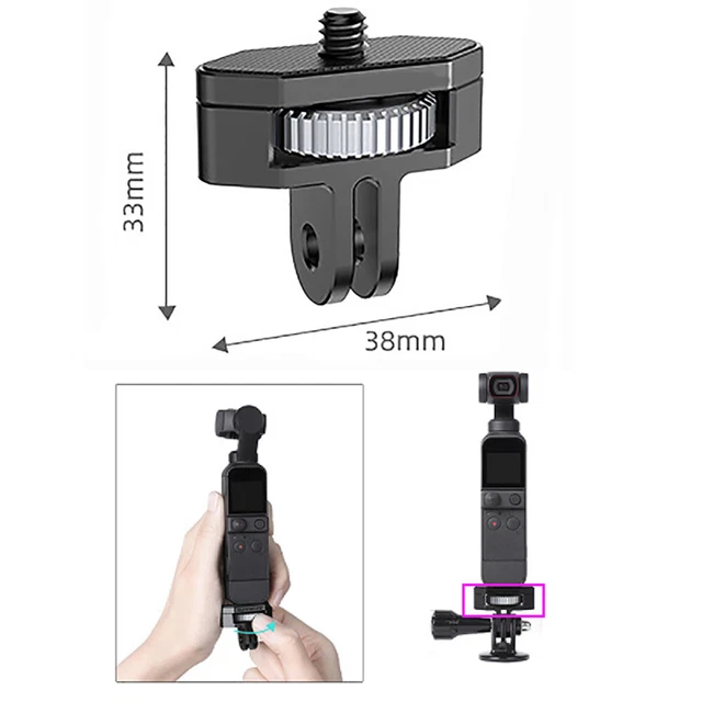 Adapter 1/4" Screw Mount Holder for DJI POCKET 2 for Insta360 ONE X2/X Camera