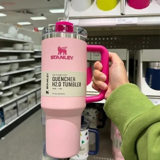 Brand New Stanley “Camelia” 40 oz tumbler Pink Quencher H2.0 The