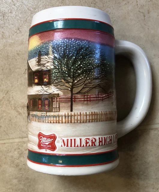 Genuine Miller High Life Best Holiday Traditions Beer Stein Mug Vintage 1985