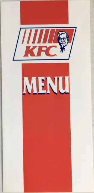 KFC (Kentucky Fried Chicken) Original 1990s 4pp Menu (Unstamped) UK - Mint/VRare