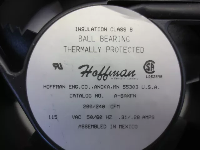 Hoffman - A-6AFXN Axial Fan, 115V, 50/60 Hz (New in Box) 3