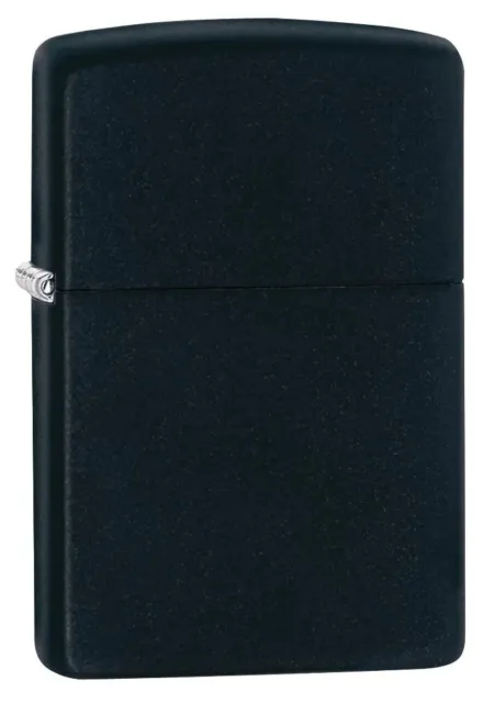 Zippo 218, Classic Black Matte Finish Lighter, Full Size