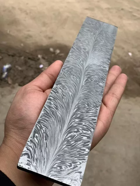 Hand forged damascus steel feather  pattern BLANK BILLET 20"for  making