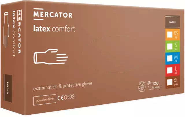 Mercator® Latex comfort -Medizinische Schutzhandschuhe, texturierte Oberfläche