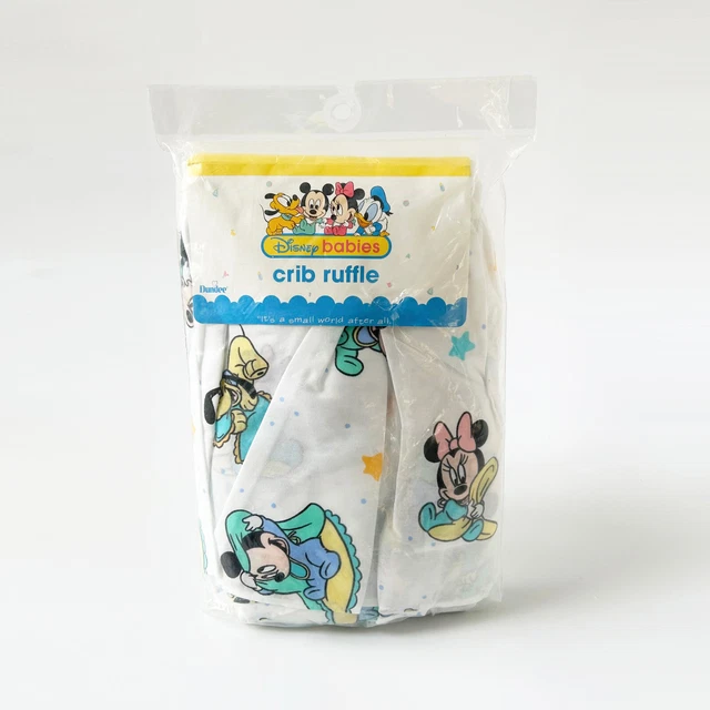 New Vintage 1990s Disney Babies Dundee Crib Ruffle Minnie Mickey Mouse Nursery