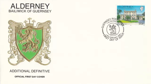 (98545) GB FDC Alderney 23p Definitive 1992