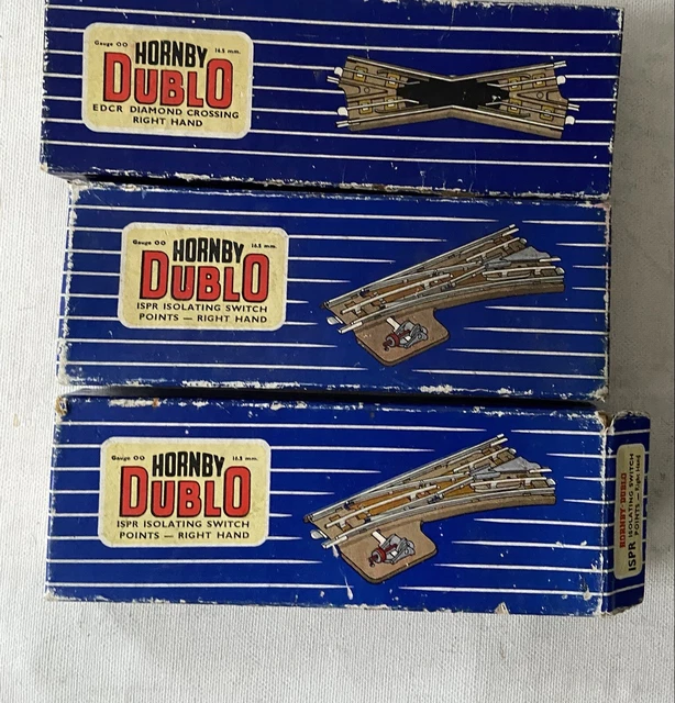 Hornby Dublo ISPR Isolierschalter X 2 & EDCR Diamantkreuzung rechts verpackt