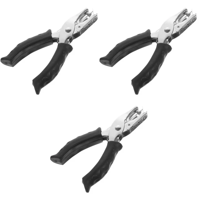 3x Hole Puncher Craft Paper Metal Crafts Heavy Duty Hole Punch Paper Puncher Tag