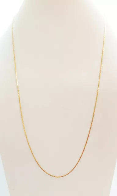 14K Yellow Gold Fancy Cobra Chain Necklace 2.5g