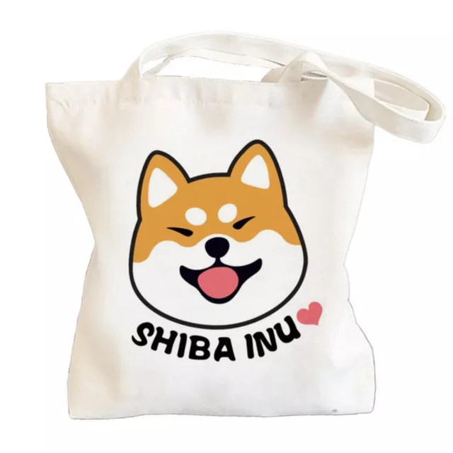 Shiba Inu Love Printed Tote Bag