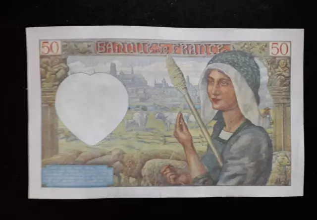 billet France 50 francs Jacques Coeur du 24-4-1941 -type 1941 2